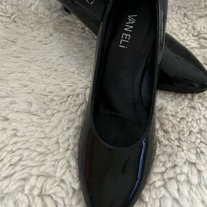 Vaneli Black Patent Leather Pumps